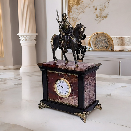 Каминные часы из яшмы и долерита купить с доставкой Каминные часы из яшмы и долерита